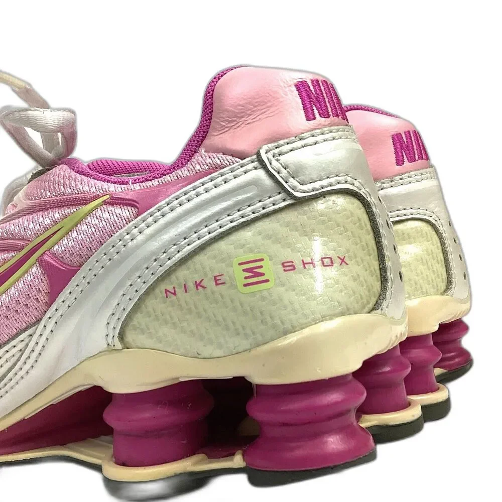 Nike Running Shox - Youth Size 3.5 - Pink/Silver Sneakers - 2007 - 318096-661